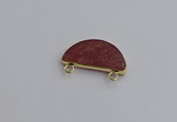 NGC5913 13*26mm moon mookaite gemstone connectors wholesale