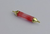 NGC5946 8*40mm tube cherry quartz connectors wholesale