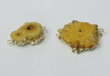 NGC601 15*20mm - 30*35mm freeform druzy agate connectors wholesale