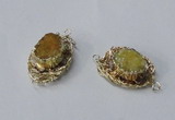 NGC609 22*30mm - 25*35mm freeform druzy agate connectors wholesale