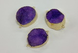 NGC622 15*20mm - 30*40mm freeform druzy agate connectors wholesale