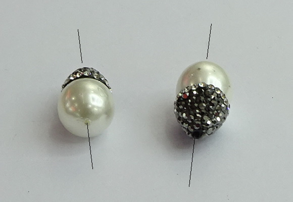 NGC6616 12*22mm - 13*20mm teardrop shell pearl connectors