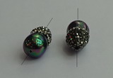 NGC6618 12*22mm - 13*20mm teardrop shell pearl connectors