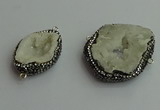 NGC6622 25*35mm - 35*40mm freeform druzy agate connectors