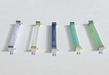 NGC7020 3*32mm cuboid  mixed gemstone connectors wholesale