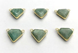 NGC7077 14mm faceted amazonite connectors