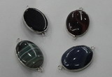 NGC75 22*30mm oval agate gemstone connectors wholesale