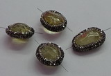 NGC7558 18*22mm - 20*30mm freeform citrine connectors wholesale