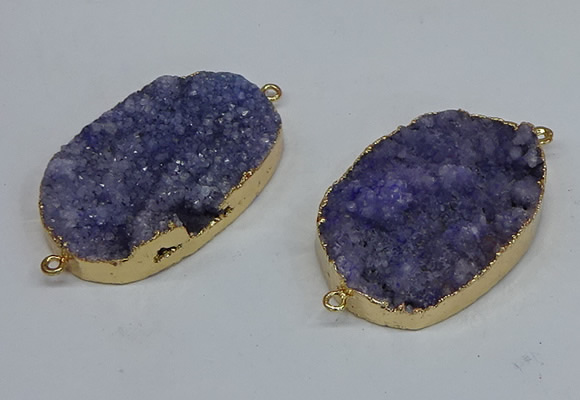 NGC8002 30*40mm - 35*45mm freeform druzy agate connectors