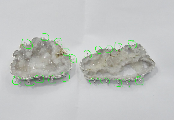 NGC930 45*65mm - 70*90mm freeform druzy agate connectors