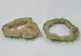 NGC941 45*65mm - 70*90mm freeform druzy agate connectors