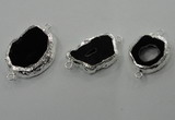 NGC96 25*30mm - 35*40mm freeform druzy agate connectors wholesale