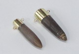 NGC994 10*40mm – 15*50mm bullet agate gemstone connectors