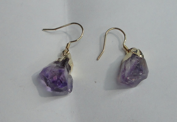 NGE09 13*18mm - 15*20mm nuggets amethyst earrings wholesale