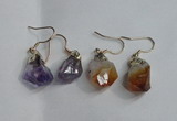 NGE10 13*18mm - 15*20mm nuggets amethyst & citrine earrings wholesale