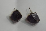 NGE11 12*15mm - 13*18mm nuggets lavender amethyst earrings wholesale