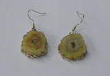 NGE129 18*20mm - 20*25mm freeform druzy agate gemstone earrings