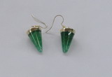 NGE158 11*20mm – 12*22mm cone agate gemstone earrings wholesale