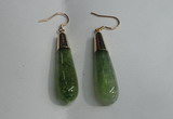 NGE16 10*40mm teardrop agate gemstone earrings wholesale