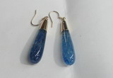 NGE17 10*40mm teardrop agate gemstone earrings wholesale