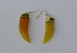 NGE227 10*40mm - 12*45mm oxhorn agate gemstone earrings wholesale