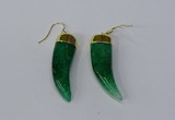 NGE231 10*40mm - 12*45mm oxhorn agate gemstone earrings wholesale