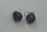 NGE235 15*20mm teardrop agate gemstone earrings wholesale