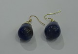 NGE237 15*20mm teardrop agate gemstone earrings wholesale