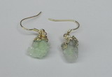 NGE25 10*14mm - 12*16mm nuggets druzy quartz earrings wholesale