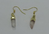 NGE250 5*16mm - 5*18mm sticks white crystal gemstone earrings