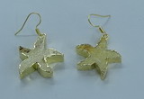 NGE389 20mm - 22mm starfish druzy agate earrings wholesale