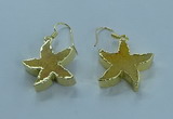 NGE390 20mm - 22mm starfish druzy agate earrings wholesale