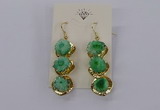 NGE396 10*32mm - 12*38mm druzy agate gemstone earrings