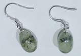 NGE420 10*14mm teardrop green rutilated quartz earrings earrings wholesale