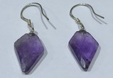 NGE423 11*16mm arrowhead-shaped amethyst earrings wholesale