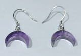 NGE432 10*14mm moon-shaped amethyst earrings wholesale