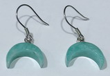 NGE433 10*14mm moon-shaped amazonite earrings wholesale