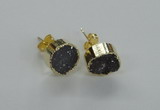 NGE49 12mm - 14mm freefrom druzy agate earrings wholesale