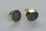 NGE50 16mm - 18mm freefrom druzy agate earrings wholesale