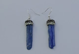 NGE5100 10*35mm - 15*45mm freeform blue kyanite earrings