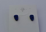 NGE5112 5*8mm freeform plated druzy quartz earrings wholesale