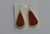 NGE5172 15*28mm - 15*30mm flat teardrop mookaite earrings