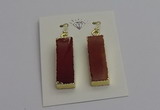 NGE5173 10*28mm - 10*30mm rectangle mookaite earrings