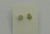 NGE5186 5*8mm - 6*10mm nuggets plated druzy quartz earrings