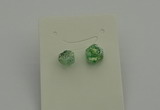 NGE5187 5*8mm - 6*10mm nuggets plated druzy quartz earrings