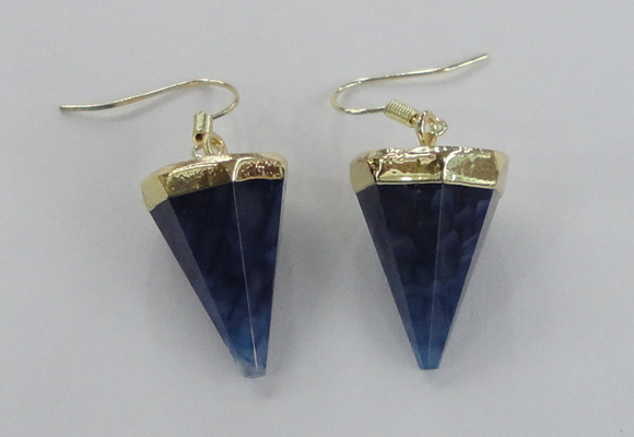 NGE64 14*20mm - 15*22mm cone agate gemstone earrings wholesale