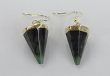 NGE65 14*20mm - 15*22mm cone agate gemstone earrings wholesale