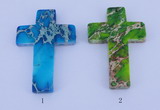 NGP05 5PCS 40*60mm cross dyed imperial jasper pendants wholesale