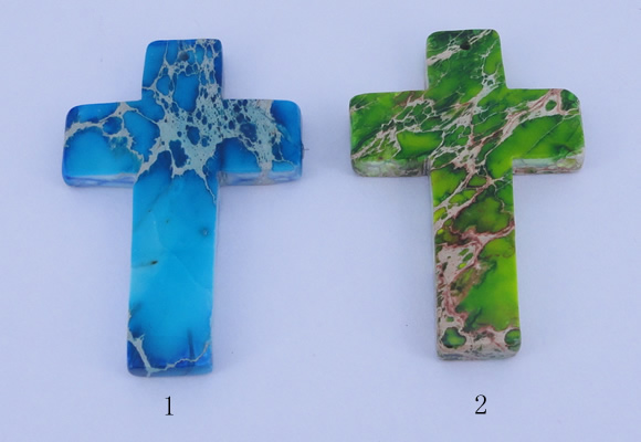 NGP05 5PCS 40*60mm cross dyed imperial jasper pendants wholesale