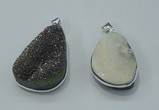 NGP1003 25*35mm - 35*45mm freeform druzy agate beads pendant